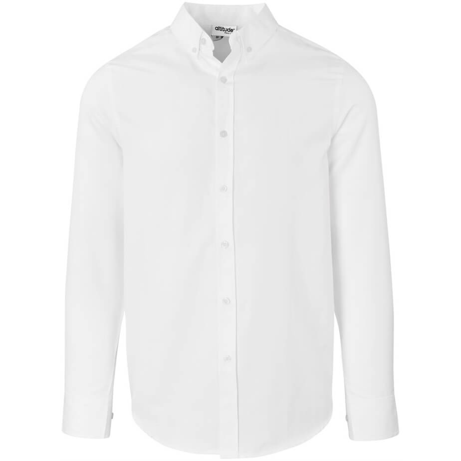Mens Long Sleeve Nottingham Shirt White Front
